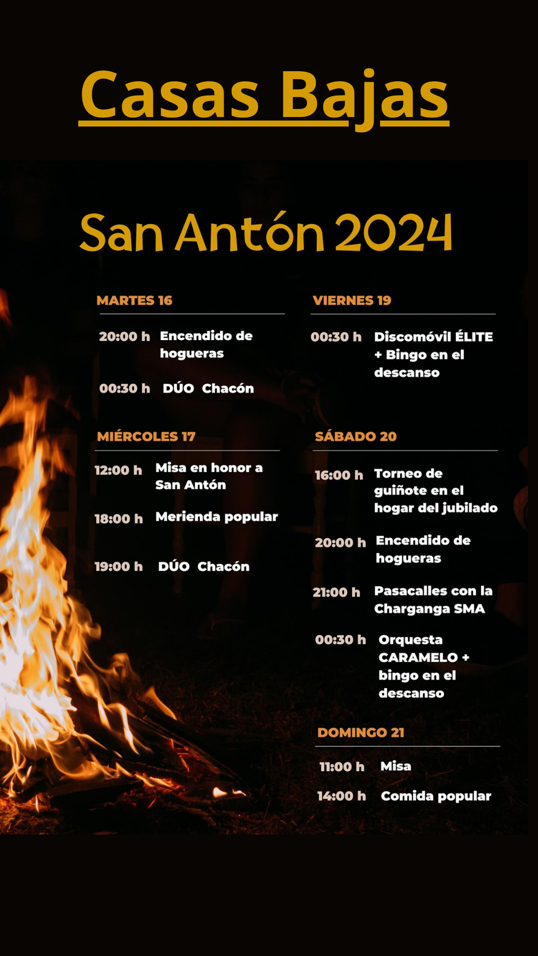 FIESTAS DE SAN ANTÓN 2024 CASAS BAJAS